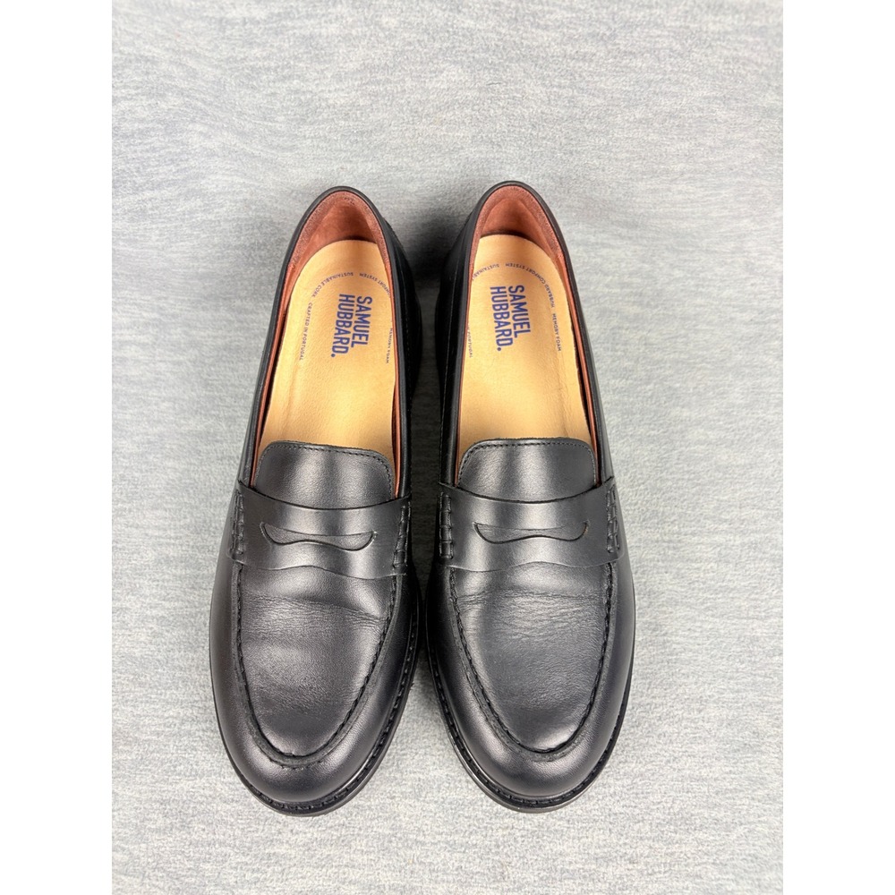 Samuel Hubbard Tailored Traveler Loafers Womens 8M Black Leather Penny Comfort - Picture 5 of 12